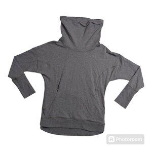 Lululemon Rest Day Gray Sweatshirt Pullover Cowl Neck Women's Medium